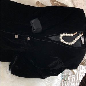 Black velvet blazer